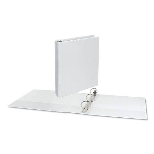 Universal Deluxe Round Ring View Binder, 3 Rings, 1.5" Capacity, 11 X 8.5, White