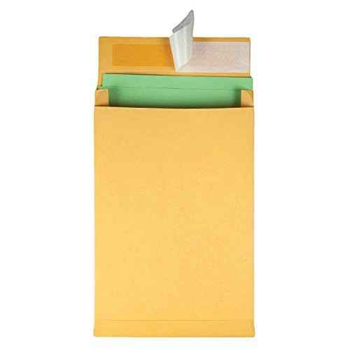 Quality Park Expansion Envelopes, Redi-Strip, Brown Kraft, 9 x 12 x 2, 25 per Pack, (93334)