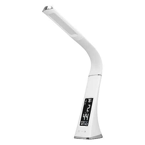 Fockety LED Desk Lamp, Charging Eye Caring 3 Modes Reading Lights Digital Display Touch Control Desk Light for Office, Study, Dorm