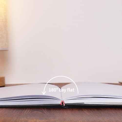 Black A5 Liend Journal Notebook, 7mm College Ruled Notepad, Journaling for Writing, Work, School, Travel and Note Taking, Hardcover 224 Pages (112 Sheets) 5.5 x 8.3 inches (8 Pack)