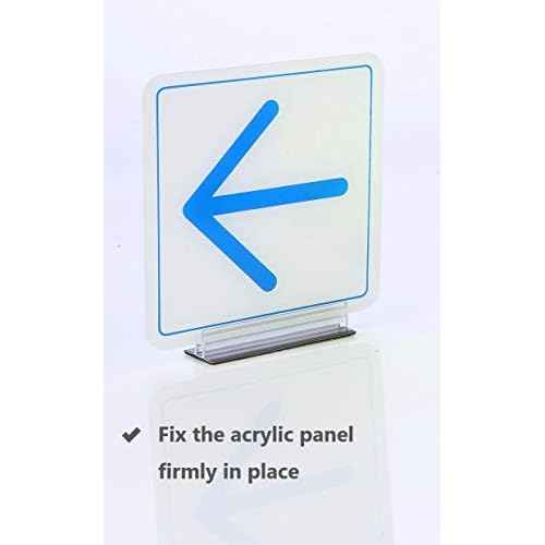 One Sign Holder, Multiple Uses: 1" x 3" 3M Adhesive Base Sign Holders for Counters, Warehouses, and Sneeze Guards (100 Pack)