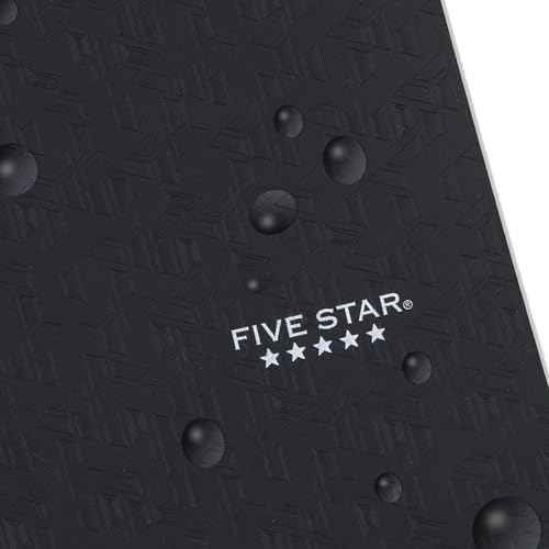 Five Star 2-Pocket Folder, Plastic Folder with Stay-Put Tabs, Fits 3-Ring Binder, Holds 8-1/2" x 11" Paper, Black (333420G-ECM)