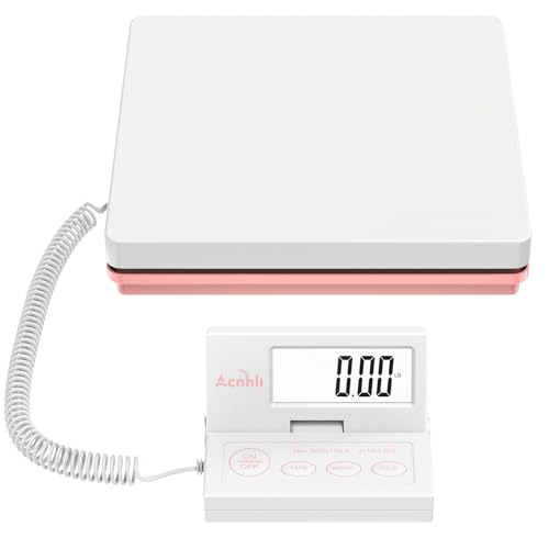 Acnhli 110LB Postal Scale with Flexible Panel, Tare/Mode/Hold Functions for Shipping & Small Business