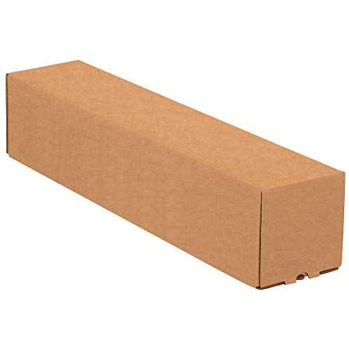 Partners Brand PM3330K Square Mailing Tubes, 3" Width, 3" Height, 30" Length, Kraft (Pack of 25)