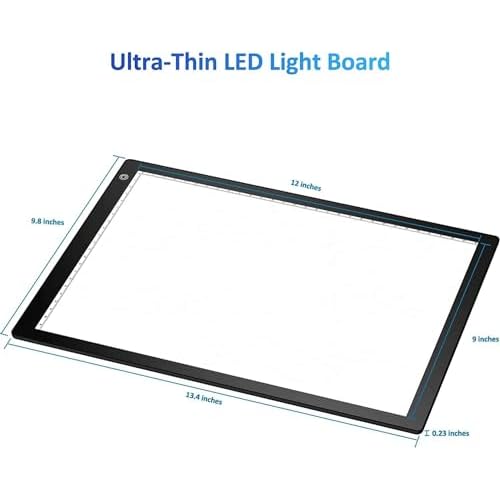 Slide Viewer Light Box, Ultra-Thin A4 USB Powered Light Scanner for Photo Slide and Film Negative Scanning, Christmas Gift, Tattoo Drawing, Artist Sketching