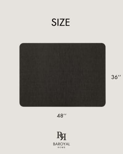 Baroyal Office Chair Mat for Hardwood and Tile Floors - Espresso, 36x48 Inches