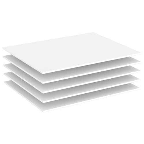 CreGear Foam Boards 5 Pack, 11" x 14" Foam Core Board for Projects, 3/16" Thick White Poster Board Sheets for Signboards, Arts and Crafts, Framing, Display