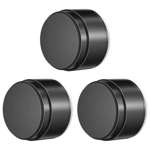 3PCS Door Stoppers for Wall Protector with Adhesive, Aluminum Door Knob Wall Protector, Spring Shock Absorption Technology, Door Bumpers for Walls, 1.38" Diameter, 0.94" Thickness