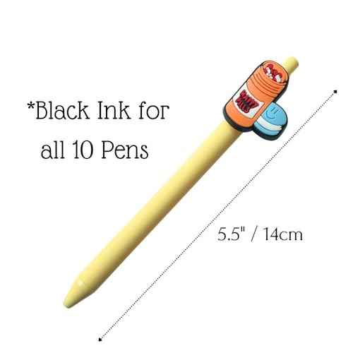 YJ PREMIUMS 10-Pack of Cute Nursing Pens with Heart, Syringe Designs in Black Ink - Versatile Writing Instruments for Nurses, Medical Assistants, Students (Medical)