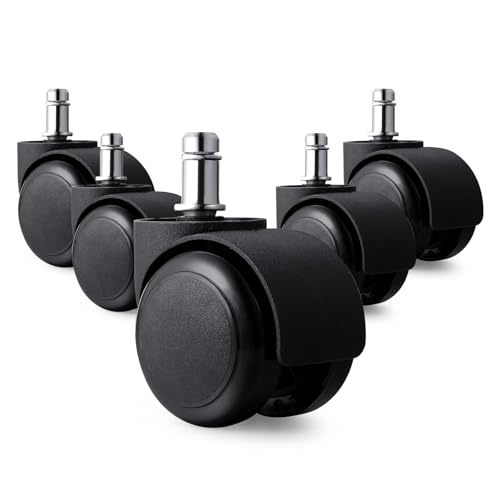 2" Office Chair Caster Wheels, 99% Universal Fit, Quiet Replacement 5 Pack