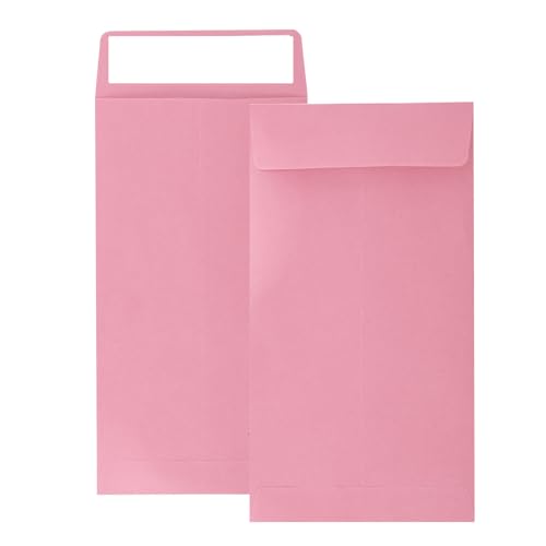 Pink 100 Pack Self-Sealing Cash Envelopes 3.5 x 6.5 Inch for Savings and Money Management