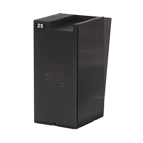 Lathem Time Card Rack Expandable System, 25 Pockets, Durable Construction with Mounting Hardware, Holds up to 9 Inch Cards, Black (25-9EX)