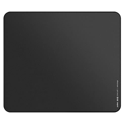 Pulsar - eS1 Esports Professional Level Gaming Mouse Pad 3mm Thickness Anti-Slip Base Anti-Fray Precision Stitching Medium to high Glide Speed 19.3in x 16.5in (XL, Black)