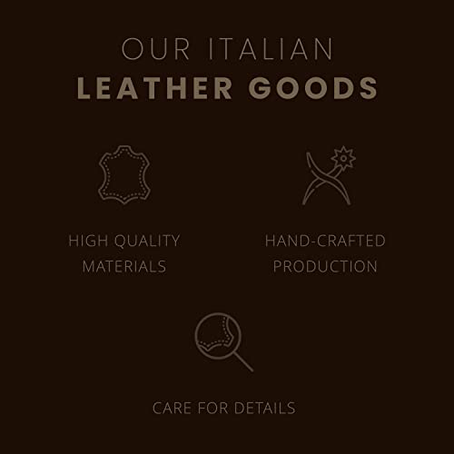 Premium Maruse Leather Portfolio Padfolio - Executive Folio for Men and Women with Zipper, Folio Document Organizer, Laptop Sleeve, iPad Case and Folder - Made in Italy, Brown