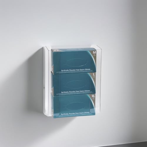 Omnimed Triple PETG Glove Box Holder Wall Mount Organizer