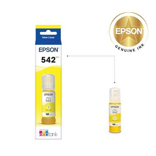 Epson 542 EcoTank Ink Ultra-high Capacity Bottle Yellow (T542420-S) Works with EcoTank Pro ET-5150, ET-5170, ET-5180, ET-5800, ET-5850, ET-5880, ET-16600, ET-16650