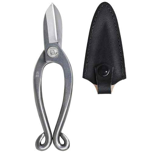KAKURI Ikenobo Shears Japanese Flower Scissors for Fresh Flower Arranging 6.5" Professional Floral Scissors, Japanese Stainless Steel, Silver, Made in JAPAN