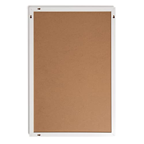 U Brands Farmhouse Dry Erase Board White Board with White Frame, Office Supplies, Includes Magnets, 20¡± x 30¡±