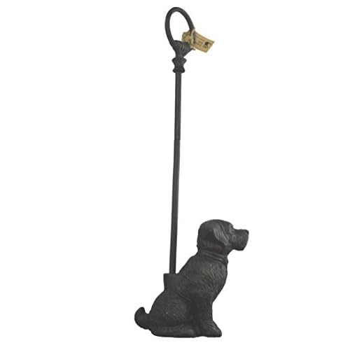 LuLu Decor, Cast Iron Decorative Dog Door Stopper with Handle