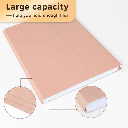 SUNEE 25 Count Hanging File Folders, Pastel Colors, Hanging File Folders Letter Size, Hanging Folders with 1/5-cut Tabs, Designed for Bulky Files, Filing Cabinets, Medical Charts
