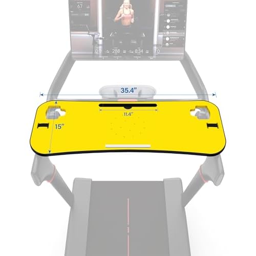 Treadmill Desk Attachment, Tread Tray Ergonomic Platform, Laptop Holder with Tablet Holder,New Universal Cooling Holes Laptop Stand for Home/Office(Yellow)