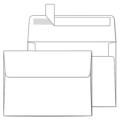 Ohuhu A7 Printable White 5x7 Envelopes 500 Pack - Bulk A7 5.25 x 7.25 Inches Self-Seal Envelopes for 5x7 Cards Christmas Cards Wedding Invitations, Photos, Graduation, Baby Shower