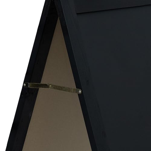 Sunnydaze Magnetic A-Frame Chalkboard Sign - Double-Sided Chalk Sandwich Board Sidewalk Sign - 30" x 20" - Black