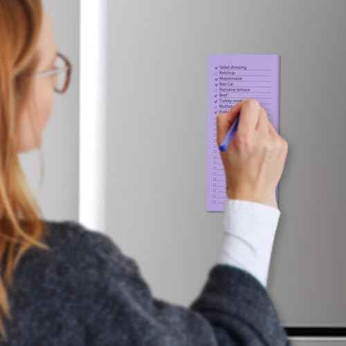 6 Pack Magnetic Notepads, Notepads Grocery List Magnet Pad for Fridge,Full Magnet Back Design Notepad for Grocery Lists, Shopping Lists, to-Do Lists(240 Sheets)