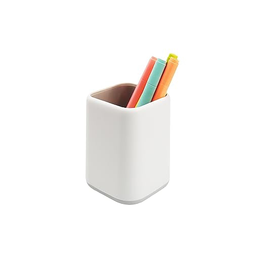 ZUFECY Gray Pen Holder Stand for Desk - Scandinavian Style Office & Makeup Organizer