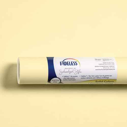 Fadeless Schoolgirl Style Bulletin Board Paper, Lemon Drop, 47.25" x 50', 1 Roll