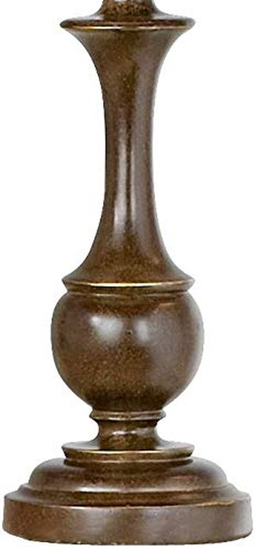 Barnes and Ivy Traditional Font Table Floor Standing Lamps Set of 4 Bronze Brown Beige Bell Fabric Shade Decor for Living Room Bedroom House Bedside Nightstand Home Office Reading Family