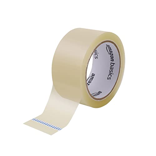 Amazon Basics Clear Packing Tape 1.9in x 60.3yds, 1.8mil Thickness, 6 Rolls – Sealing & Moving Tape
