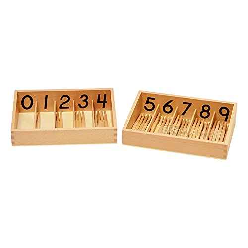 Elite Montessori Numbered Spindle Box with 45 Spindles