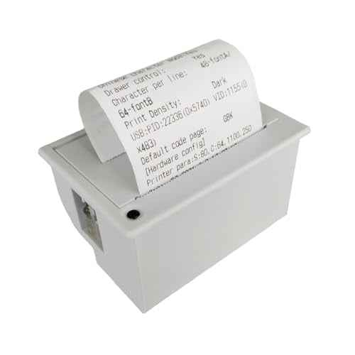 PRIMUZ Micro Thermal Printer Ticket Serial Port Printer Module Can Be Docked with Arduino/ESP32, Supporting Secondary Development TTL/RS232 White