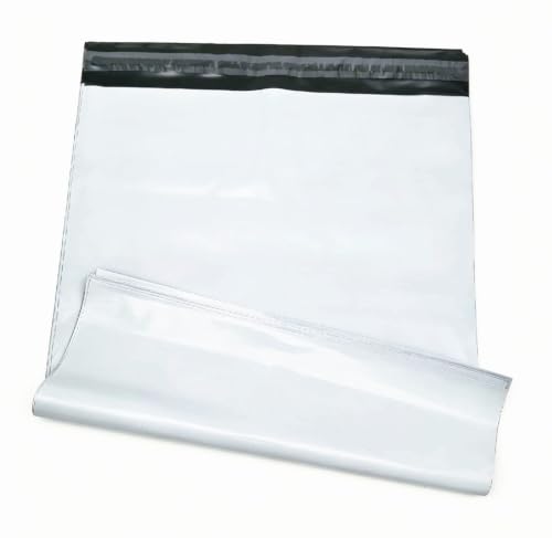 White 17.7 x 22 Inch Self-Sealing Poly Mailers - 10 Pack, Heavy Duty Shipping Bags