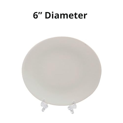 Color-Mea, Bisque Plate with Easel (Pack of 12)
