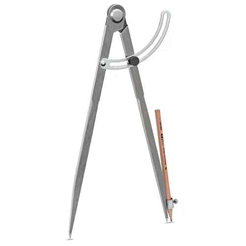 Compass for Geometry, 24 inch Compass for Woodworking, Precision Woodworking Compass with Wing Divider and Pencil Holder, Large Compass for Geometry, Drafting, Drawing Compass (24inch)