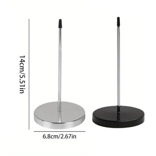 Silvery + Black 2-Pack Stainless Steel Bill Forks, Restaurant Menu Holders