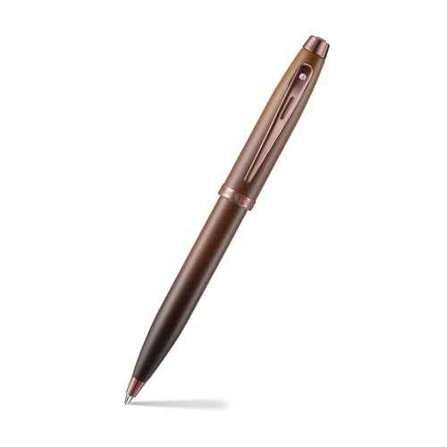 Sheaffer 100 9374 Coffee Edition Matt Brown Ballpoint Pen with Regal Brown PVD Appointments and White Dot of Excellence