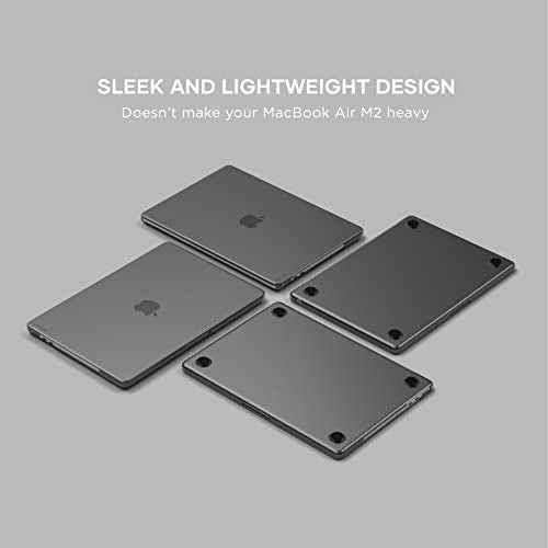 Satechi Eco Hardshell Case Compatible with MacBook Air 13-inch (2025 M4/M3/M2), Slim & Lightweight, Hub-Friendly Design, Dark