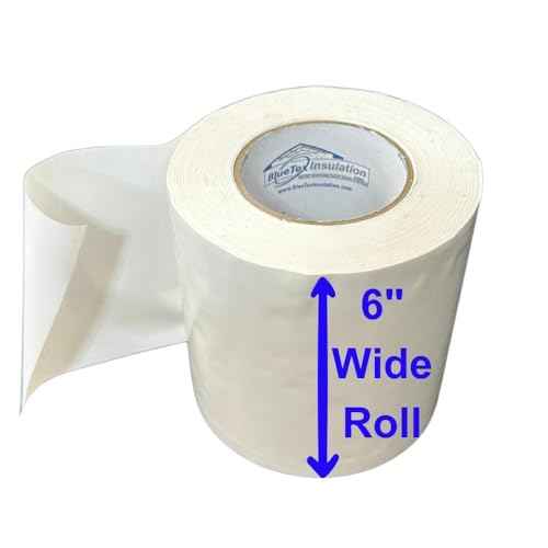 BlueTex Insulation¤Ô 6" Wide x 180' Long White Vapor Barrier Seam Tape - 1 Roll Waterproofing and Great for Crawlspaces, Insulation Repair, Underlayment Seams, Metal Building Insulation Seams