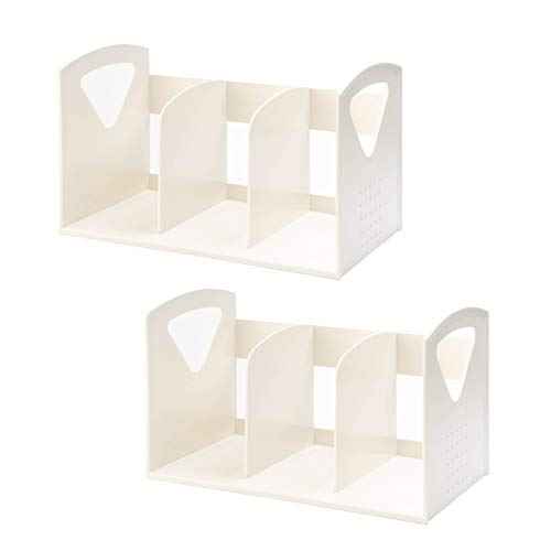 2 Pack Desk Book Shelves Small Desktop Bookshelf F Magazine Holder for Home School and Office