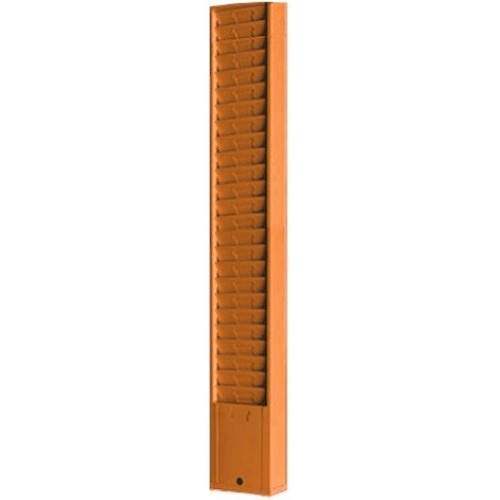 Wall Mounted Time Card Holder Rack, Metal, Model 159, Holds 25 9" Tall Cards-Black