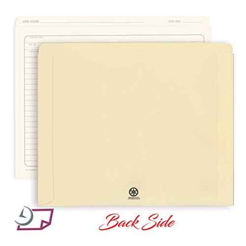NextDayLabels - Job Folders Manila File Jacket 10¡± x 12¡± ? Heavy Duty - Preprinted to Track Job Progress, Calculating Cost, and Customer Correspondences - 50 Folders