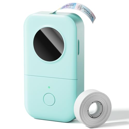 Phomemo D30 Bluetooth Label Maker with Tape - Green Mini Thermal Printer