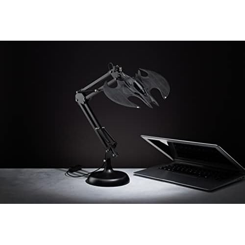 Batman Officially Licensed DC Comics Posable Desk Light USB Powered Lamp with Adjustable Arm Sleek Black Design - Bedrooms, Offices, Gaming Room and Batcaves | Paladone