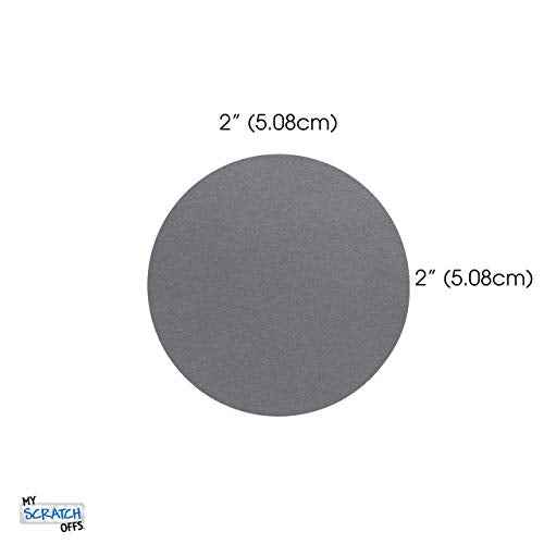 Scratch Off Sticker 2 inch Silver Round Labels for DIY Make Your Own Lottery Raffle Ticket Games 500 Pack My Scratch Offs