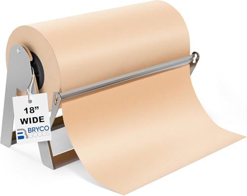 Bryco Goods 18-Inch Butcher & Kraft Paper Roll Dispenser and Cutter