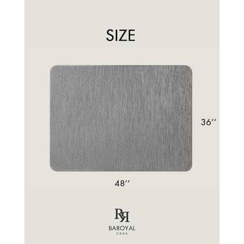 Office Chair Mat for Hardwood Floor Under Desk Computer Rolling Chair Mat for Wood/Tile Floor Non-Slip Heavy Duty Desk Rug PVC Plastic Hard Floor Protector 36" x 48" (Gray)
