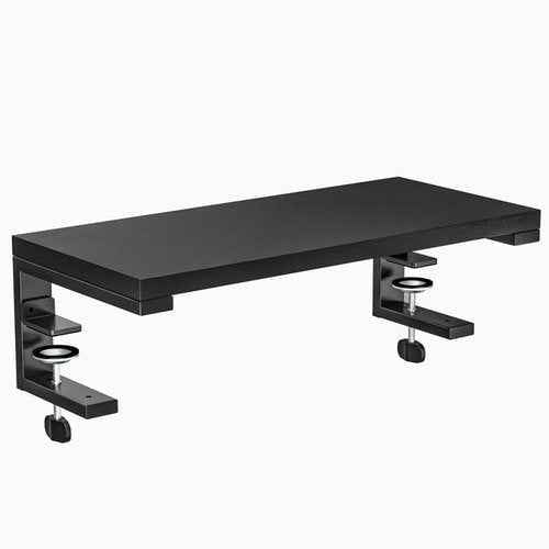 22 inches Desk Extender Shelf, 22"x 9.8" Versatile Clamp on Desk Shelf, Heavy Duty Desktop Organizer for Gaming and Office Accessories, Black